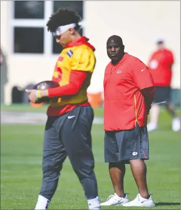  ?? GETTY IMAGES ?? Kansas City Chiefs offensive coordinato­r Eric Bieniemy was overlooked for available head-coaching jobs this off-season despite winning the Super Bowl.