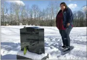  ?? LISA RATHKE — THE ASSOCIATED PRESS FILE ?? Deb Walker visits the grave of her daughter, Brooke Goodwin, Dec. 9in Chester, Vt. Goodwin, 23, died in March of 2021of a fatal overdose of the powerful opioid fentanyl and xylazine, an animal tranquiliz­er that is making its way into the illicit drug supply.