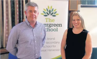  ??  ?? Andy Moore and Sonia Edwards of The Evergreen School project in Great Harwood