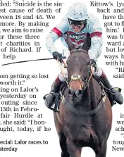  ??  ?? Aintree special: Lalor races to victory yesterday