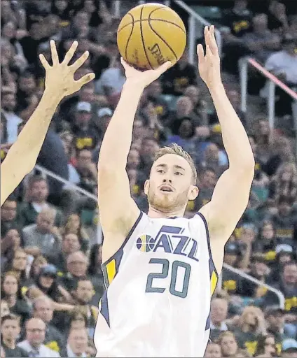  ?? FOTO: AP ?? Gordon Hayward, de Utah a Boston. El alero All Star refuerza a unos Celtics que con él aspiran a todo de nuevo