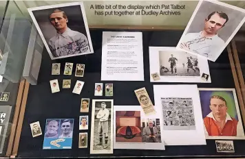  ?? ?? A little bit of the display which Pat Talbot has put together at Dudley Archives