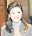  ??  ?? YINGLUCK SHINAWATRA