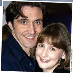  ??  ?? Inspired by reality: Stephen McGann as Dr Patrick Turner in Call The Midwife, written by his wife Heidi Thomas, right