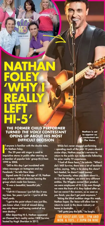  ??  ?? Nathan is set to appear as a contestant on The Voice.
