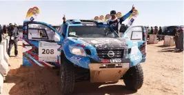  ??  ?? Nissan drivers claimed the top 11 places at the Hail Nissan Internatio­nal Rally 2018.