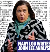  ?? ?? LEADER: Mary Lou McDonald