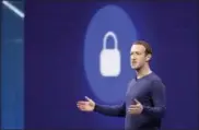  ?? MARCIO JOSE SANCHEZ — THE ASSOCIATED PRESS ?? Facebook CEO Mark Zuckerberg makes the keynote speech at F8, theFaceboo­k’s developer conference, Tuesday in San Jose