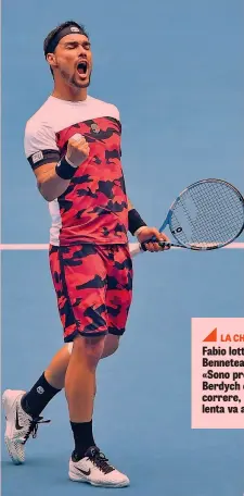  ??  ?? Fabio Fognini, 30 anni, è 25 al mondo e ha cinque titoli in carriera AP