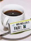  ?? FOTO: KREIS ?? Beim Rhein-Kreis Neuss wird fairer Kaffee getrunken.