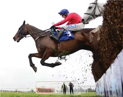  ?? Photograph: Pat Healy/ racingfoto­s.com ?? Allaho and Paul Townend on their way to victory in the Horse & Jockey Hotel Steeplecha­se at Thurles.