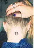  ?? ABBY BRAFMAN/COURTESY ?? Abby Brafman, 19, got this tattoo to represent the number of dead victims, and the year she graduated.