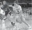  ?? MARK HOFFMAN/MILWAUKEE JOURNAL SENTINEL ?? Wisconsin guard Julie Pospisilov­a, shown against Kansas State earlier this season, scored a career-high 32 points in the Badgers’ 92-87 loss to Florida State on Thursday at the Kohl Center in Madison.