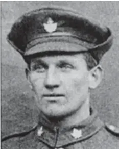  ?? SUPPLIED PHOTO ?? Lance Cpl. Ellis Sifton, of Elgin County, was awarded the Victoria Cross for his bravery during CanadaÕs victory over the Germans at the Battle of Vimy Ridge in the First World War.