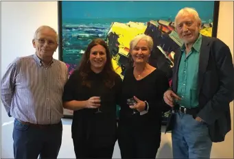  ??  ?? Brian and Lisa Ballard at the opening of their exhibition ‘Luminance’ at the Hamilton Gallery, with Martina Hamilton and Ronan MacEvilly.