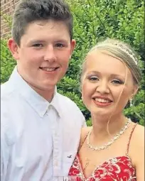  ??  ?? Liam Curry, 19, and Chloe Rutherford, 17