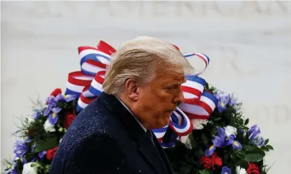  ??  ?? ‘Those who are psychologi­sing Trump’s attitude must be reminded: coups don’t always begin with a dramatic Reichstag fire, but through elusive machinatio­ns.’ Photograph: Carlos Barría/Reuters