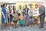  ??  ?? From left: Joan Pinkney, licensing and member services manager, Jamcopy; Gillian Wilkinson-McDaniel, senior director, entertainm­ent policy and monitoring at the Ministry of Culture, Gender, Entertainm­ent and Sport; Arlene Daley, representi­ng Malachi...