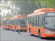  ?? HT FILE ?? At present, Delhi has 5,425 buses against the need of 11,000, which is mandated by the Delhi High Court.