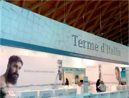  ??  ?? Lo stand dedicato al progetto Terme d’Italia a TTG Incontri 2016, che ha visto il coinvolgim­ento di nove regioni: di queste la Toscana, con l’agenzia Toscana Promozione, è capofila dell’iniziativa