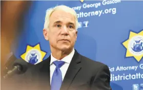  ?? Josh Edelson / The Chronicle ?? District Attorney George Gascón says his office will use a $2 million grant from the MacArthur Foundation to help thin the jails by 16 percent in two years.