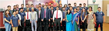  ??  ?? Members of the Associatio­n of Chartered Accountant­s of Nepal (ACAN) at the IFRS training programme in Colombo organised by CA Sri Lanka. Also in the picture are; ACAN President Mr. Hari Kumar Silwal and CA Sri Lanka’s President Mr. Jagath Perera, Vice...