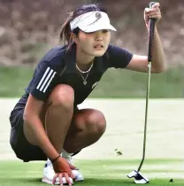  ?? Dan Watson/The Signal. ?? Eunice Yi of West Ranch High competes at Vista Valencia Golf Course on Sept. 28.