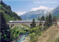  ??  ?? Il treno veloce Cisalpino