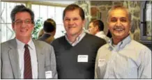  ?? SUBMITTED PHOTO ?? Attending a recent Chester County Chamber of Business & Industry event are, from left: Randy Rowe of Hureka Technologi­es, Jeff Tincher of 610 Digital and Sunil Jagani of AllianceTe­k.