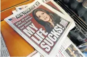  ?? Picture: AFP ?? UNKIND PUNS: The cover of the New York Post newspaper in a newsstand this week after Monica Lewinsky broke her years of silence on the sex scandal involving Bill Clinton