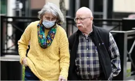  ?? Photograph: Olivier Douliery/AFP/Getty Images ?? Paula and Ed Kassig, the parents of Peter Kassig, return to the Alexandria federal courthouse after a break in the trial last month.