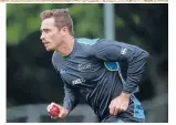  ?? Photos: FAIRFAX NZ ?? Swing king: Black Caps fast bowler Tim Southee prepares for today’s Boxing Day test.