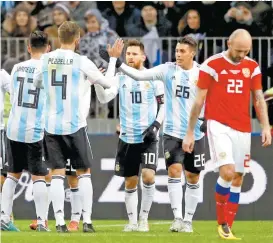  ??  ?? Festejo de la selección de Argentina