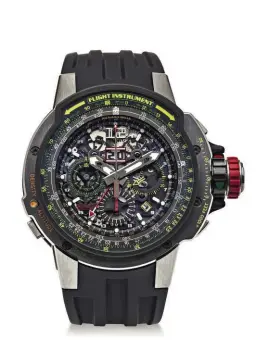  ??  ?? RICHARD MILLE “RM 39-01 Aviation” titanium watch €152.000