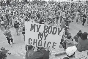  ?? ERIC GAY/ AP ?? When I was a teenager, I found myself in a relationsh­ip that resulted in a pregnancy. She wanted to have her baby. It was her choice.