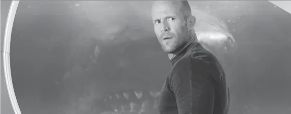  ?? WARNER BROS. ?? Has Jason Statham — best known for his tough guy roles in The Expendable­s and Transporte­r movies — finally met his match in The Meg? Only time will tell.