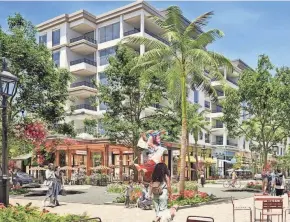  ?? ?? A rendering by Related Companies of a mixed-use developmen­t proposed for Wellington’s K-Park, a 70-acre site of undevelope­d land located next to The Mall at Wellington Green.
