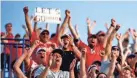  ?? SARAH PHIPPS/THE OKLAHOMAN FILE ?? Oklahoma fans cheer during the second game of 2021 Women’s College World Series championsh­ip series against Florida State University.