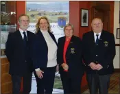  ??  ?? Wicklow Golf Club President Billy Alexander, club pro Louise D’Arcy, lady captain Una Doyle and club captain Tony Michaels.