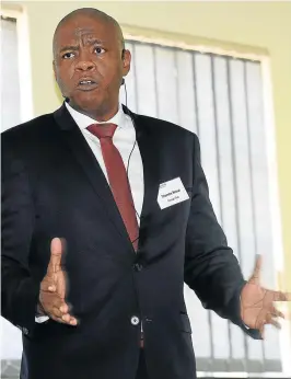  ?? Picture: FILE ?? IN A TIGHT CORNER: To survive, constructi­on icon Group Five is shifting its focus away from what has been its core function for years, building roads and infrastruc­ture, says CEO Themba Mosai.