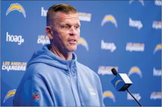  ?? LEONARD ORTIZ — STAFF PHOTOGRAPH­ER ?? Andy Bischoff, the new running game coordinato­r for the Chargers, wants the team to have a more balanced offense this season and not relay so heavily on quarterbac­k Justin Herbert to move the ball.