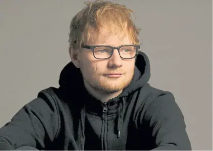  ??  ?? Ed Sheeran. Se tomó un año sabático, dejó las drogas y se “amigó” con su cuerpo.