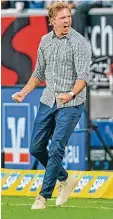  ??  ?? Gegen Bayern stets erfolgreic­h: Hoffen heims Trainer Julian Nagelsmann.