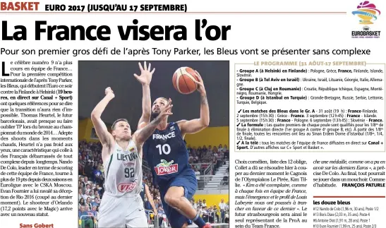  ?? (Photo AFP) ?? Evan Fournier, nouveau leader offensif des Bleus.