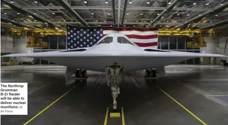  ?? Air Force US ?? The Northrop Grumman B-21 Raider will be able to deliver nuclear munitions