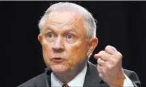  ?? Jacquelyn Martin ?? The Associated Press Attorney General Jeff Sessions testifies Tuesday before the Senate Intelligen­ce Committee in a wide-ranging hearing.