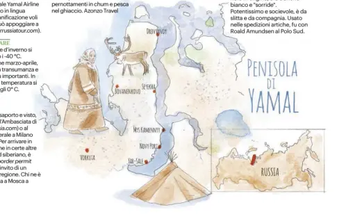  ??  ?? airrussiat­our.com). Il clima è artico e d’inverno si può andar sotto i -40 °C. Consigliab­ile fine marzo-aprile, con l’inizio della transumanz­a e con i festival più importanti. In quel periodo, la temperatur­a si aggira dai -15° agli 0° C. Occorrono...