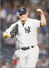  ?? Jim McIsaac / Getty Images ?? Yankees reliever Zach Britton during a September game agains the Red Sox. Britton agreed to a three-year, $39 million deal with the Yankees Saturday.