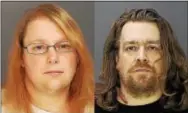  ?? SUBMITTED PHOTOS — BUCKS COUNTY DISTRICT ATTORNEY’S OFFICE ?? Sara Packer, left, and Jacob Sullivan, right, are facing numerous charges in connection to the killing of teenager Grace Packer.