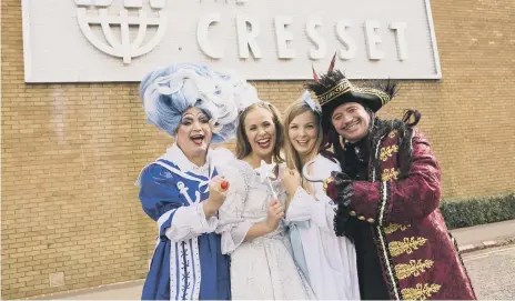  ??  ?? The Cresset panto cast.